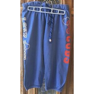 PINK Victoria's Secret Chicago Cubs Blue Logo Sweatpants Small MLB 7/8th Love